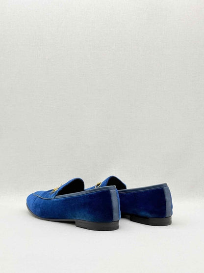 Pre - loved GUCCI Jordaan Blue Size EU 39.5 Loafers at Reems Closet