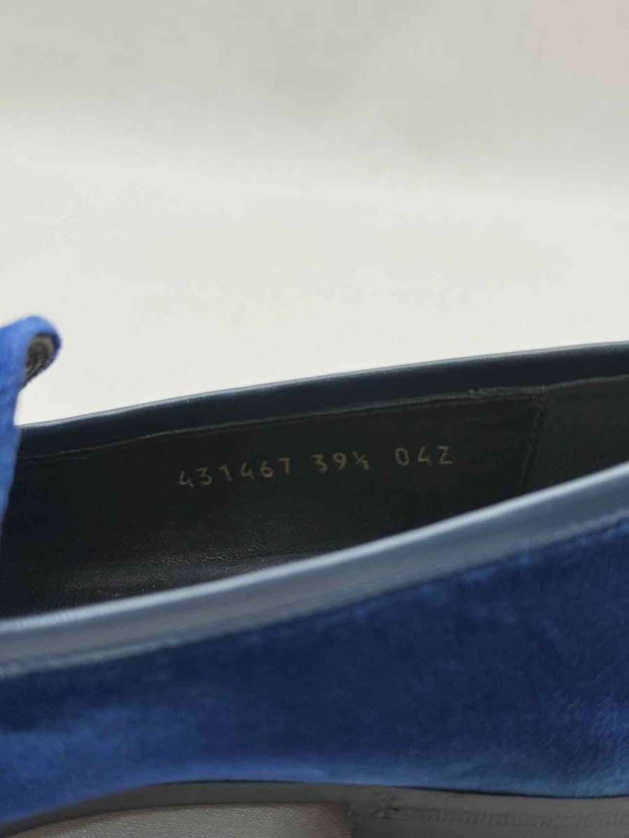 Pre - loved GUCCI Jordaan Blue Size EU 39.5 Loafers at Reems Closet