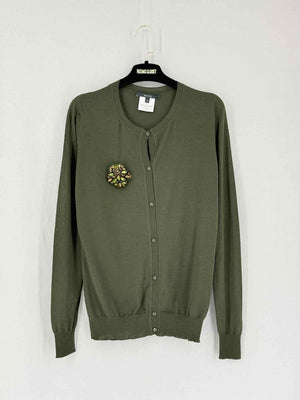 Pre - loved GUCCI Khaki Size Medium Cardigan at Reems Closet