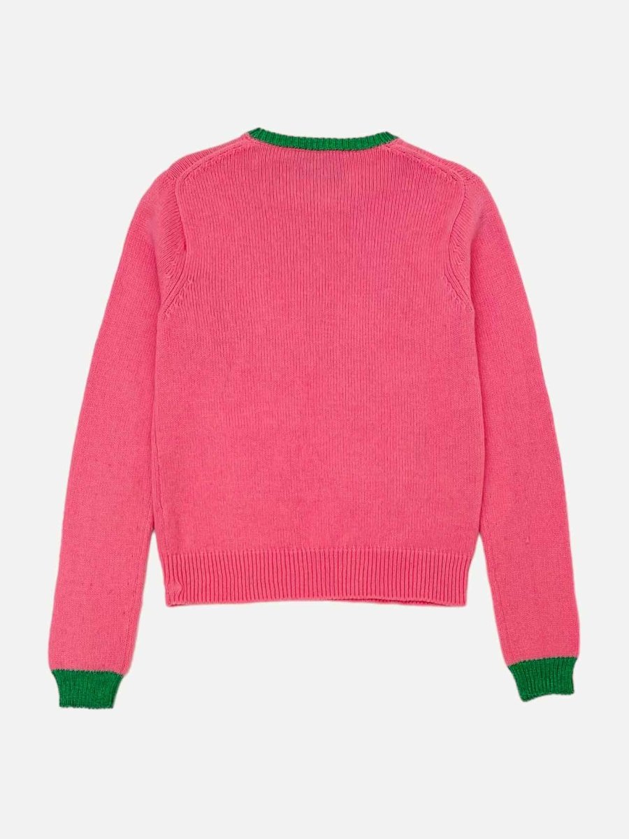 Pre - loved GUCCI L'Aveugle Par Amour Pink Jumper at Reems Closet