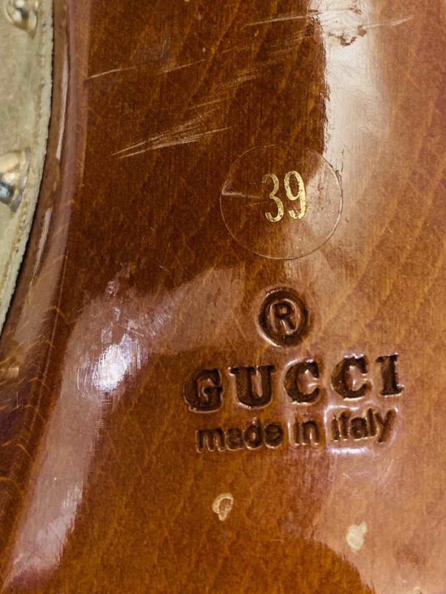 Pre - loved GUCCI Loafer Clog Grey Size EU 39 Slingbacks at Reems Closet