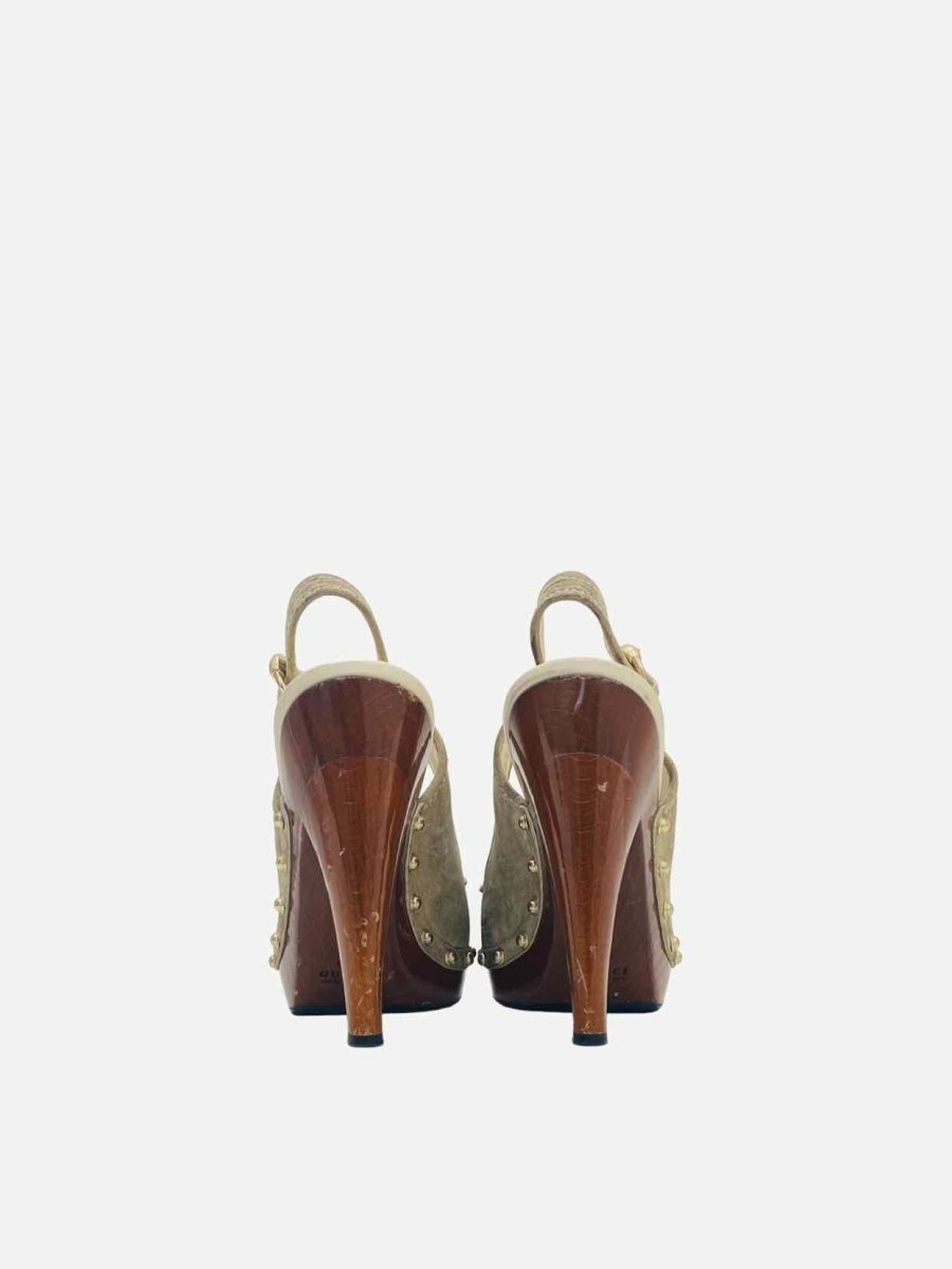 Pre - loved GUCCI Loafer Clog Grey Size EU 39 Slingbacks at Reems Closet