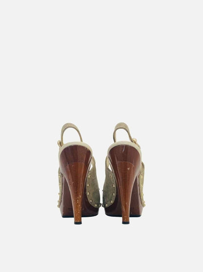 Pre - loved GUCCI Loafer Clog Grey Size EU 39 Slingbacks at Reems Closet