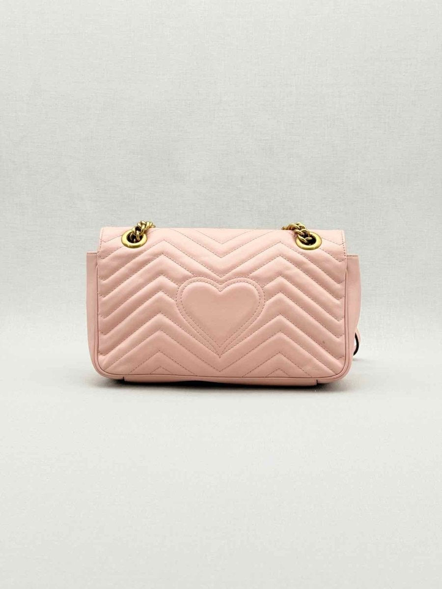 Pre - loved GUCCI Marmont Pale Pink Shoulder Bag at Reems Closet