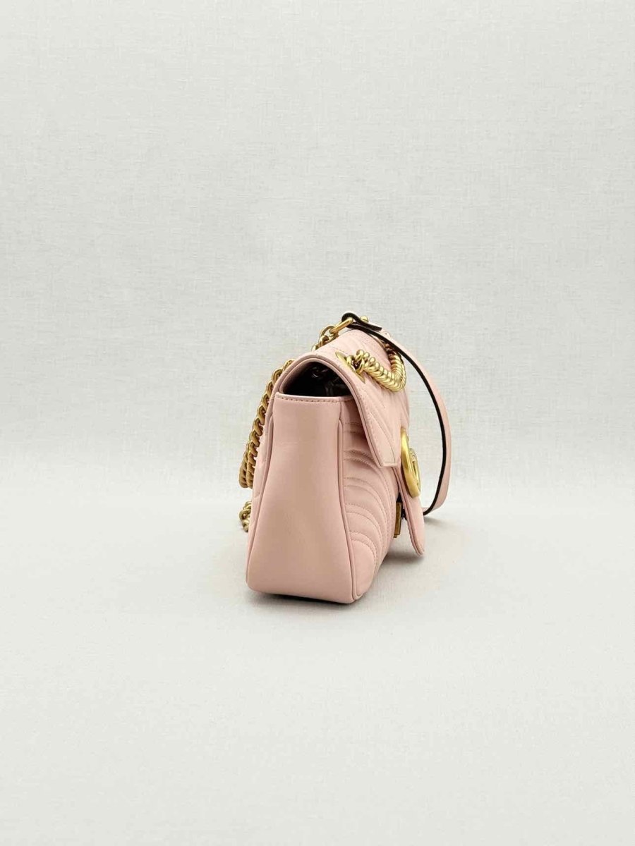 Pre - loved GUCCI Marmont Pale Pink Shoulder Bag at Reems Closet
