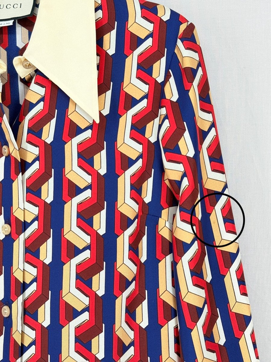 Pre - loved GUCCI Multicolor Mini Web Chain Size US 2 Shirt at Reems Closet