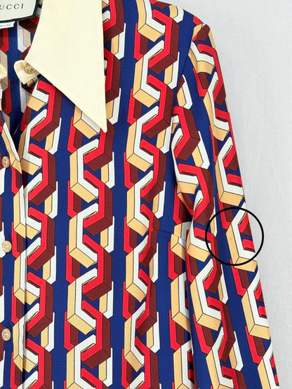 Pre - loved GUCCI Multicolor Mini Web Chain Size US 2 Shirt at Reems Closet