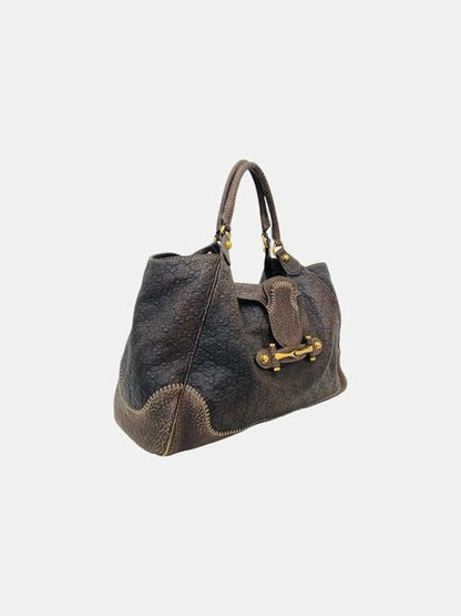 Pre - loved GUCCI New Pelham Brown Guccissima Tote Bag at Reems Closet