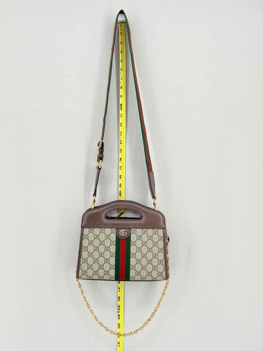 Pre - loved GUCCI Ophidia Beige & Brown GG Supreme Tote Bag at Reems Closet