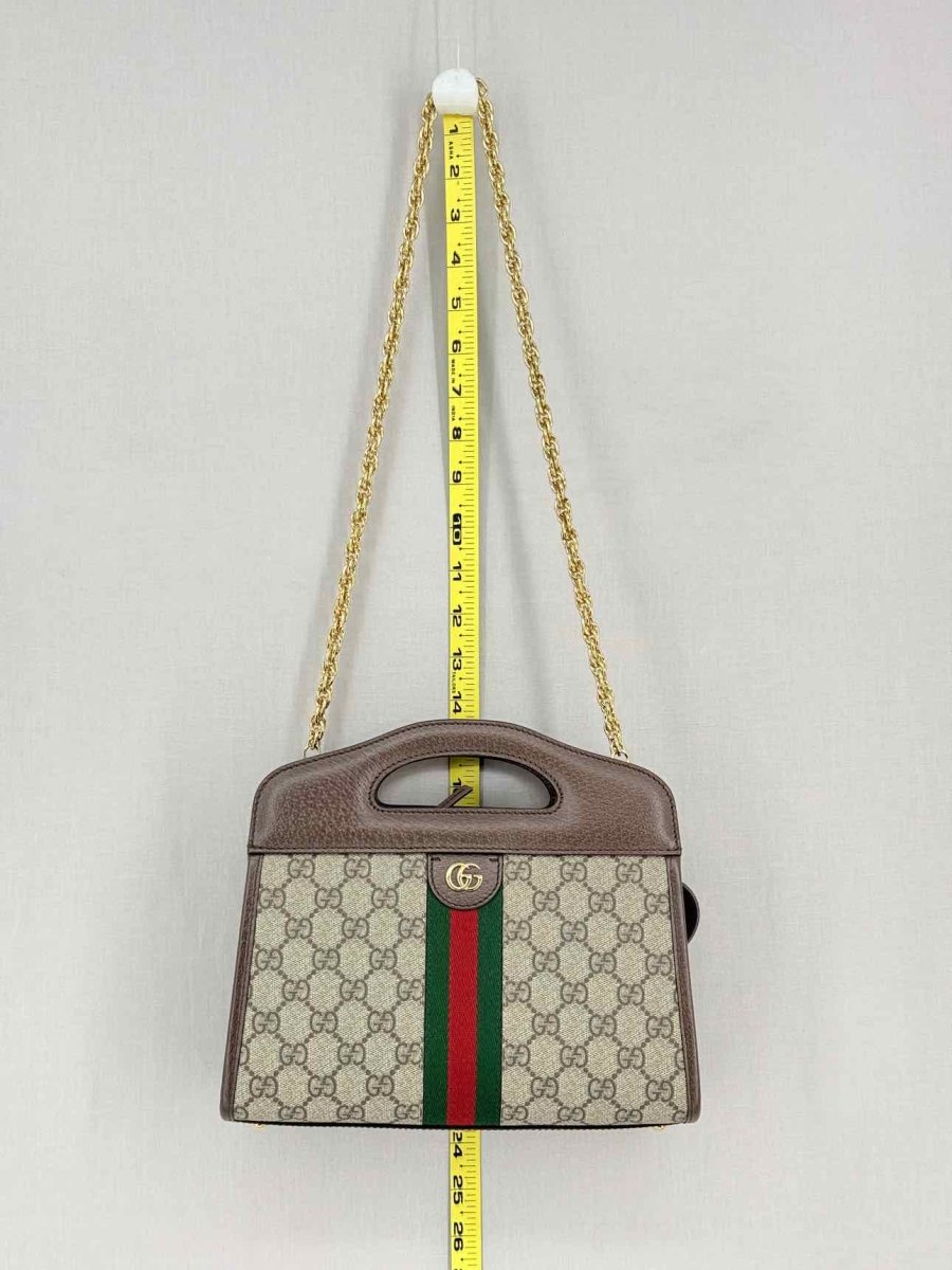 Pre - loved GUCCI Ophidia Beige & Brown GG Supreme Tote Bag at Reems Closet