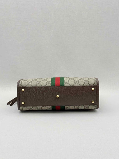 Pre - loved GUCCI Ophidia Beige & Brown GG Supreme Tote Bag at Reems Closet