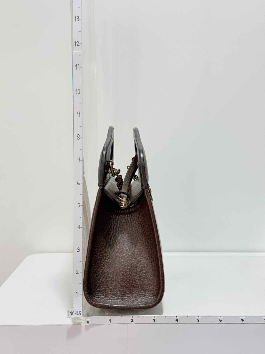Pre - loved GUCCI Ophidia Beige & Brown GG Supreme Tote Bag at Reems Closet