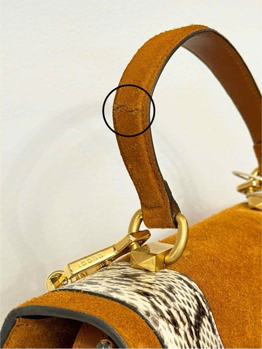 Pre - loved GUCCI Osiride Brown Top Handle at Reems Closet