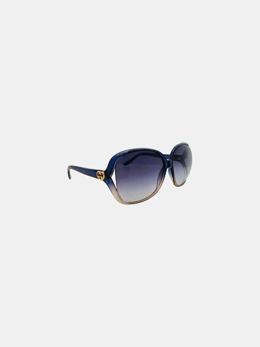 Pre - loved GUCCI Oversized Blue & Beige Sunglasses at Reems Closet