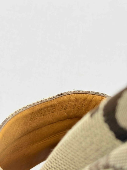 Pre-loved GUCCI Platform Beige & Brown Maxi GG Size EU 38 Slides at Reems Closet