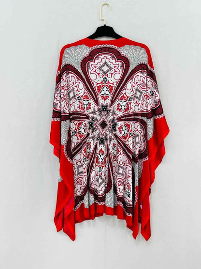 Pre-loved GUCCI Plunge Neckline Red Multicolor Size One Size Top at Reems Closet