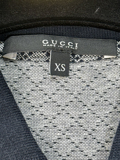Pre - loved GUCCI Polo Navy Blue Diamante Size XSmall T-shirt at Reems Closet