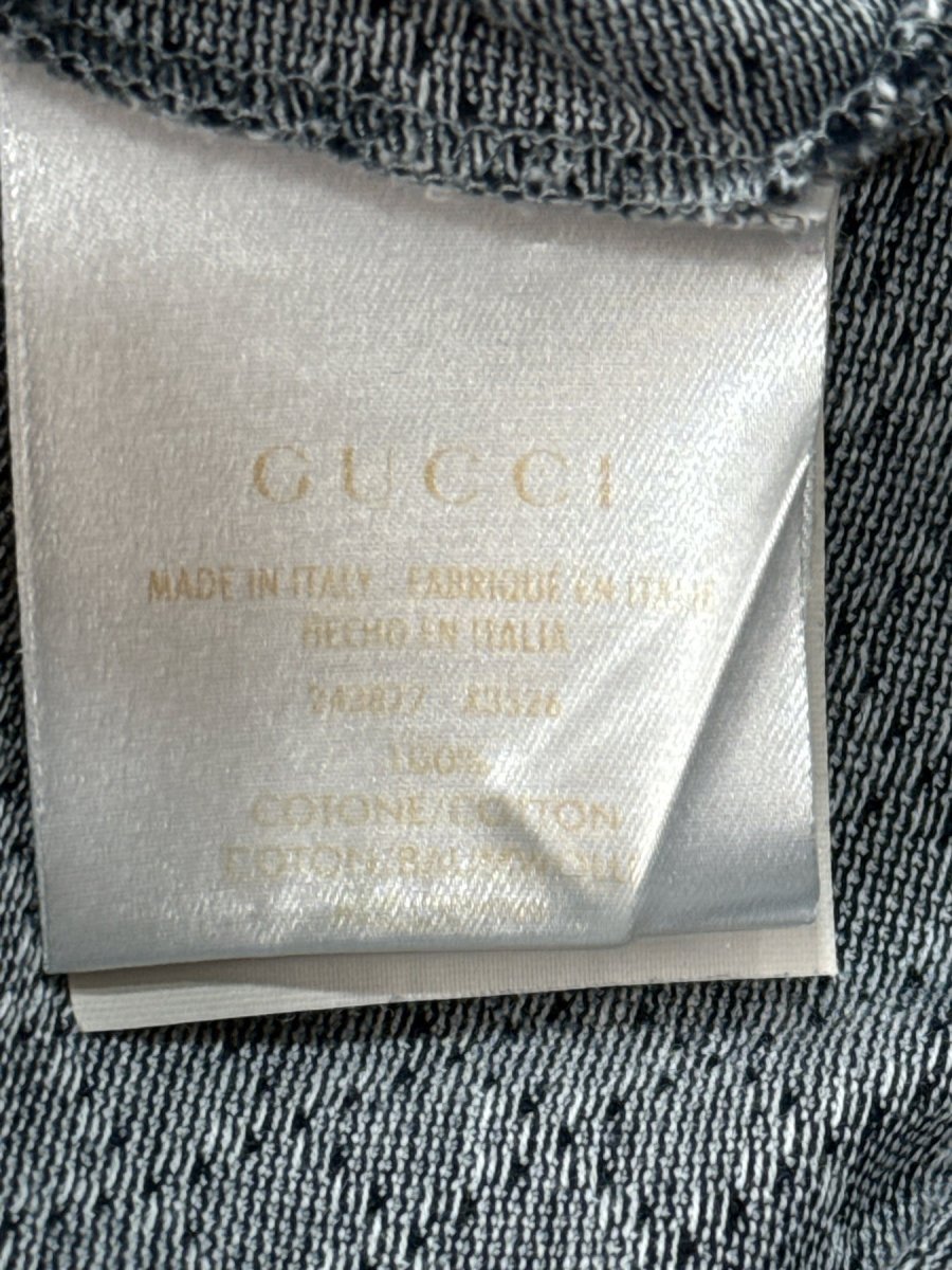 Pre - loved GUCCI Polo Navy Blue Diamante Size XSmall T-shirt at Reems Closet