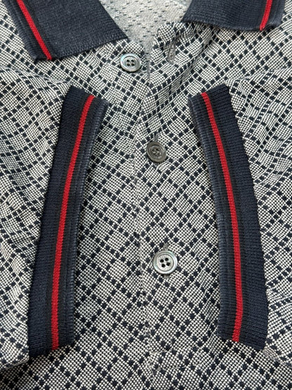 Pre - loved GUCCI Polo Navy Blue Diamante Size XSmall T-shirt at Reems Closet