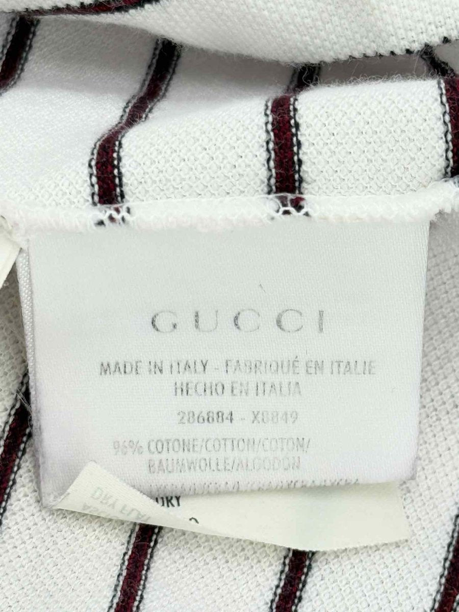 Pre - loved GUCCI Polo White w/ Red Size Medium Short Dress at Reems Closet
