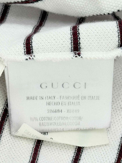 Pre - loved GUCCI Polo White w/ Red Size Medium Short Dress at Reems Closet