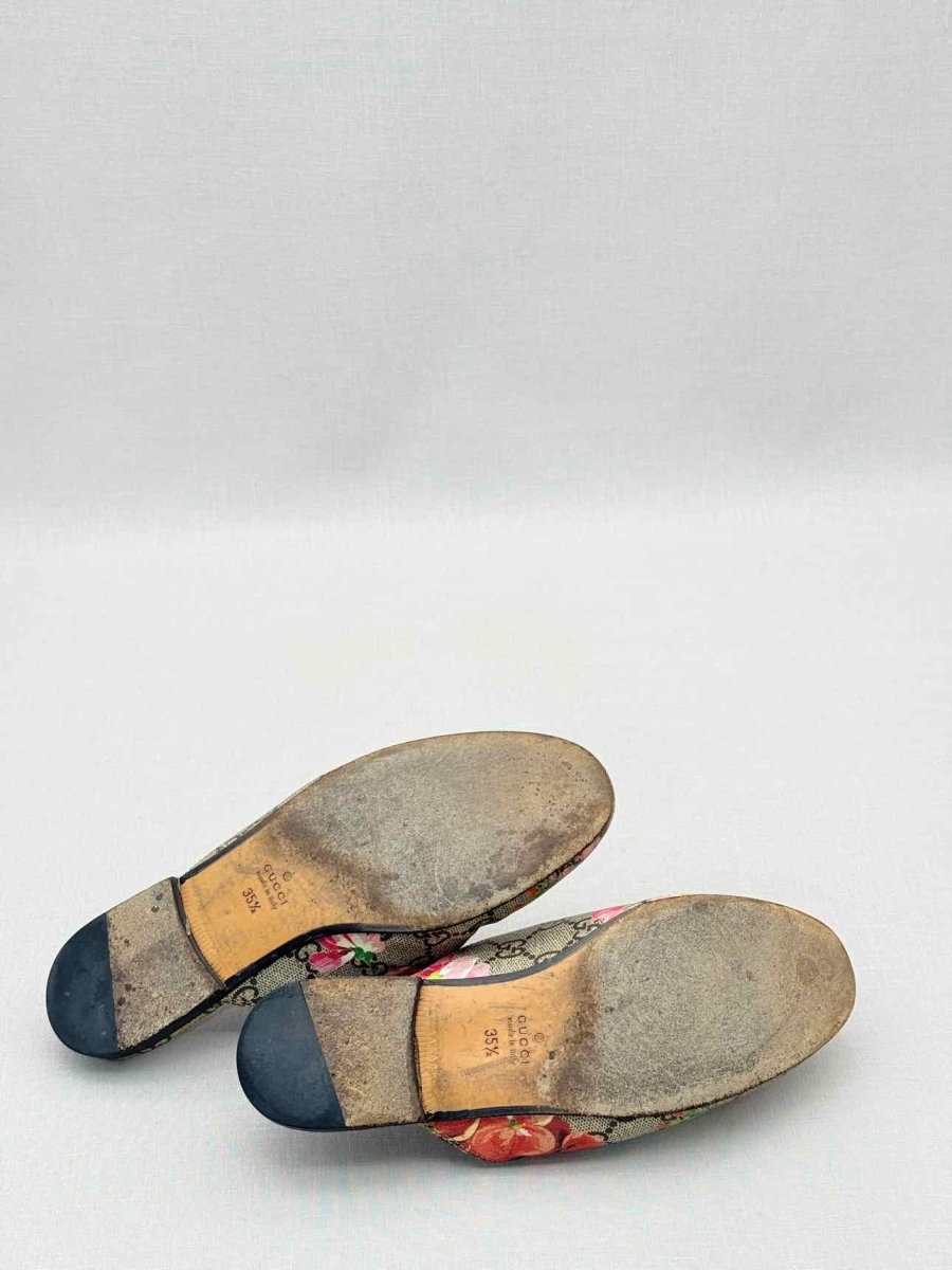 Pre-loved GUCCI Princetown Brown Multicolor Size EU 35.5 Mules at Reems Closet