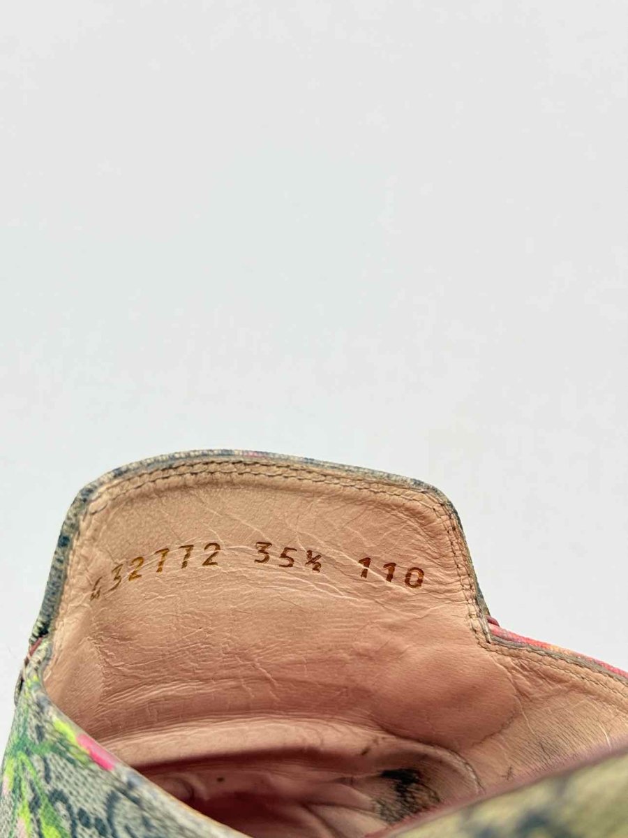 Pre-loved GUCCI Princetown Brown Multicolor Size EU 35.5 Mules at Reems Closet