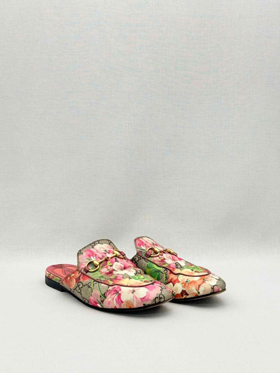Pre-loved GUCCI Princetown Brown Multicolor Size EU 35.5 Mules at Reems Closet