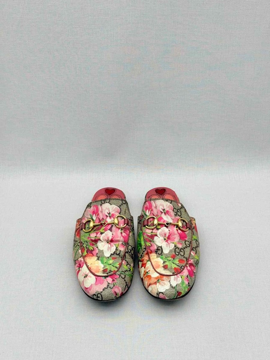 Pre-loved GUCCI Princetown Brown Multicolor Size EU 35.5 Mules at Reems Closet