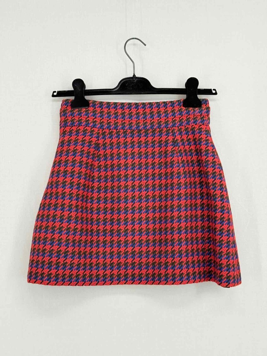 Pre - loved GUCCI Red & Blue Herringbone Size US 8 Skirt at Reems Closet
