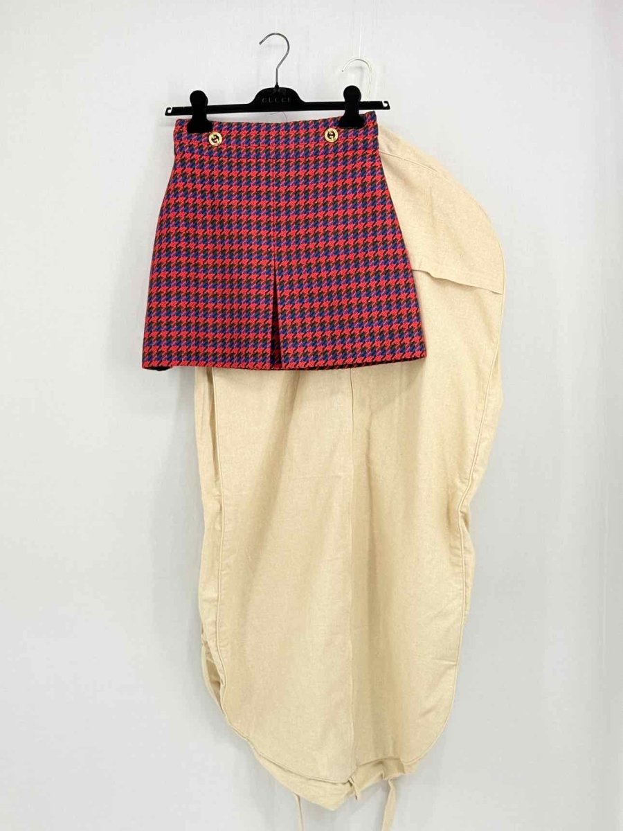 Pre - loved GUCCI Red & Blue Herringbone Size US 8 Skirt at Reems Closet