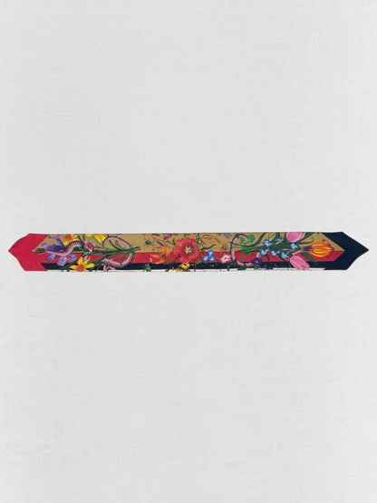 Pre - loved GUCCI Red Multicolor Floral Twill at Reems Closet