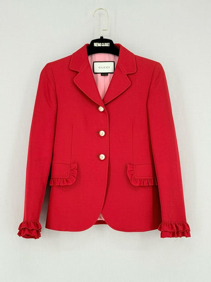Pre - loved GUCCI Red Size US 0 Jacket at Reems Closet