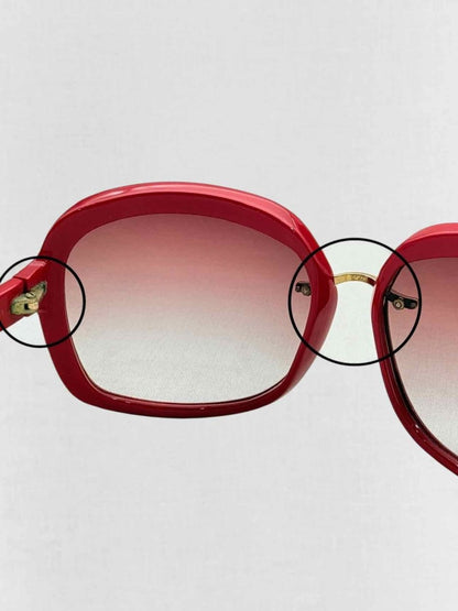 Pre - loved GUCCI Red Sunglasses at Reems Closet