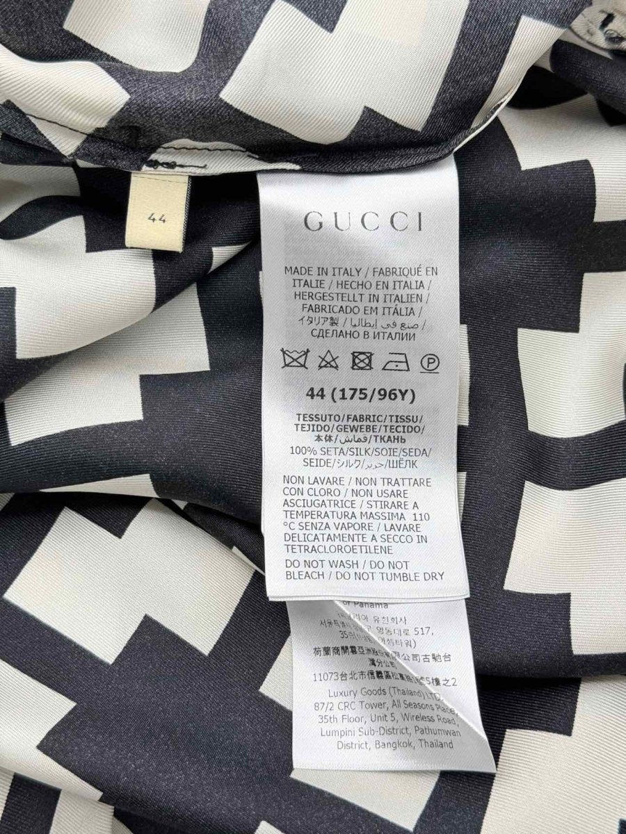 Pre - loved GUCCI Rhombus Black & White Size US 8 Long Dress at Reems Closet