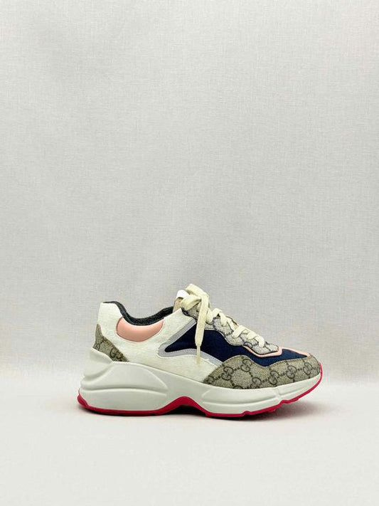 Pre-loved GUCCI Rhyton Beige Multicolor Size EU 37.5 Sneakers at Reems Closet