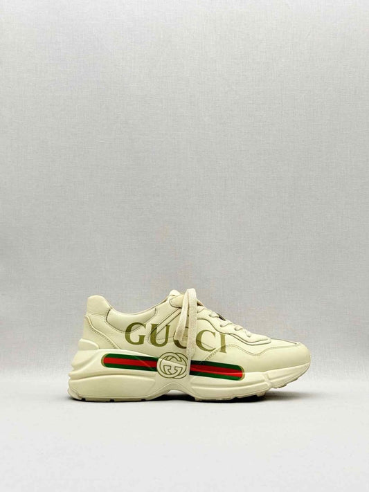 Pre - loved GUCCI Rython Beige Size EU 38 Sneakers at Reems Closet