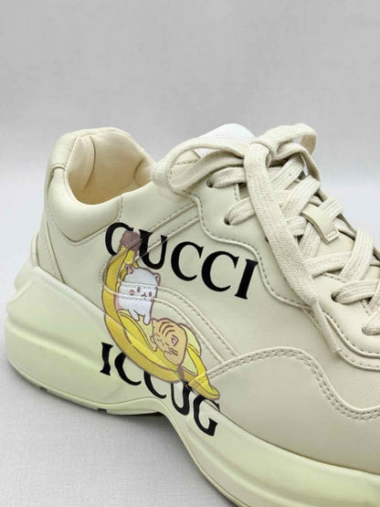 Pre - loved GUCCI Rython Off - white Size EU 38.5 Sneakers at Reems Closet