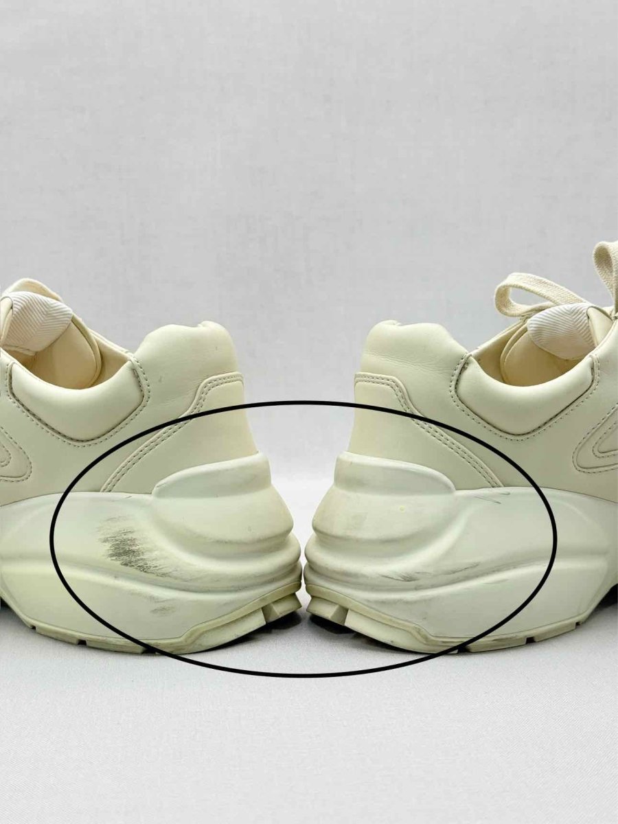 Pre - loved GUCCI Rython Off - white Size EU 38.5 Sneakers at Reems Closet