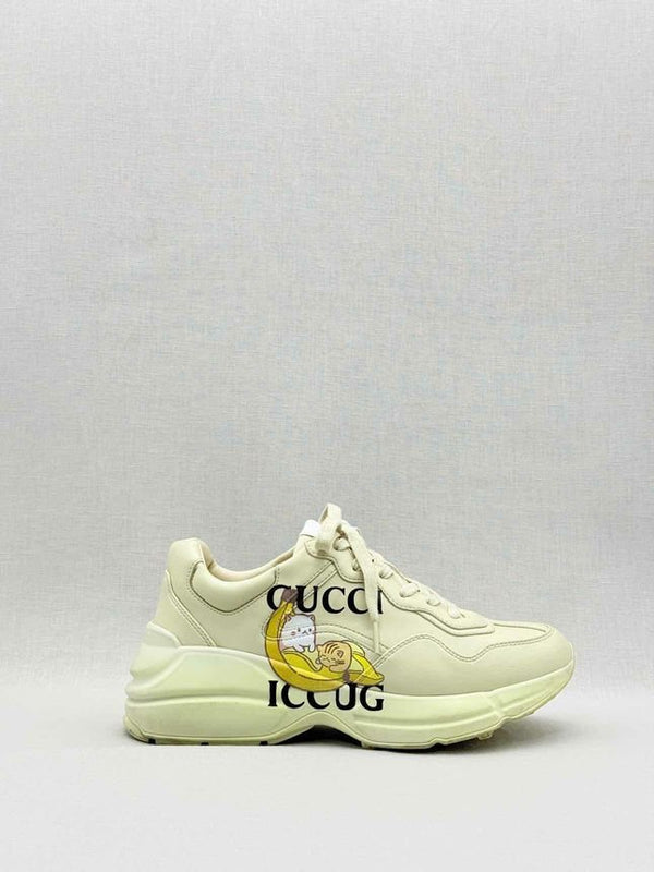 Pre - loved GUCCI Rython Off - white Size EU 38.5 Sneakers at Reems Closet