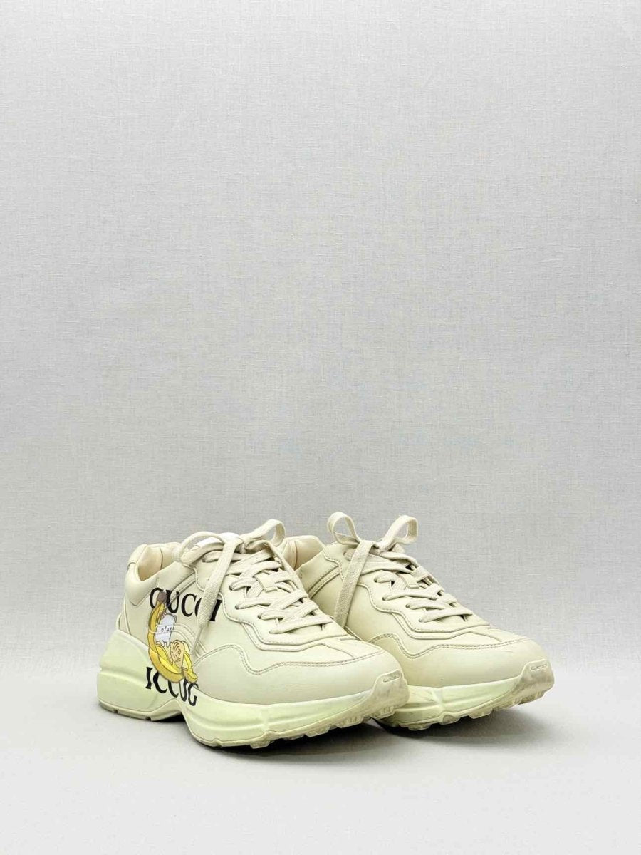 Pre - loved GUCCI Rython Off - white Size EU 38.5 Sneakers at Reems Closet