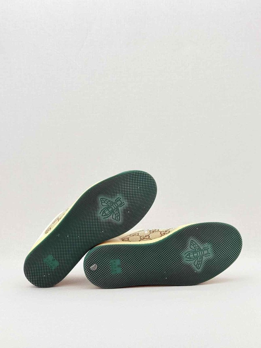 Pre - loved GUCCI Screener Beige & Brown Size EU 39 Sneakers at Reems Closet