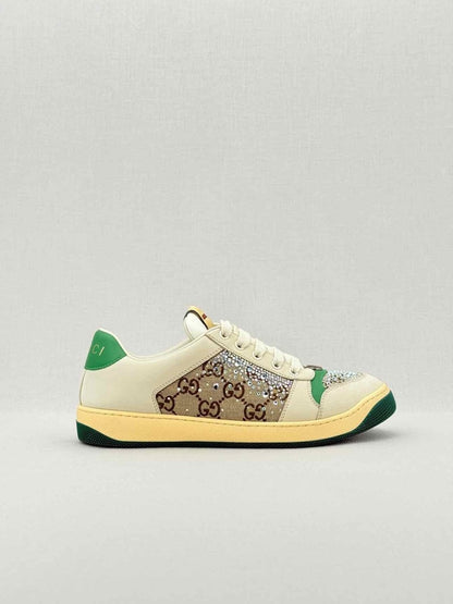 Pre - loved GUCCI Screener Beige & Brown Size EU 39 Sneakers at Reems Closet