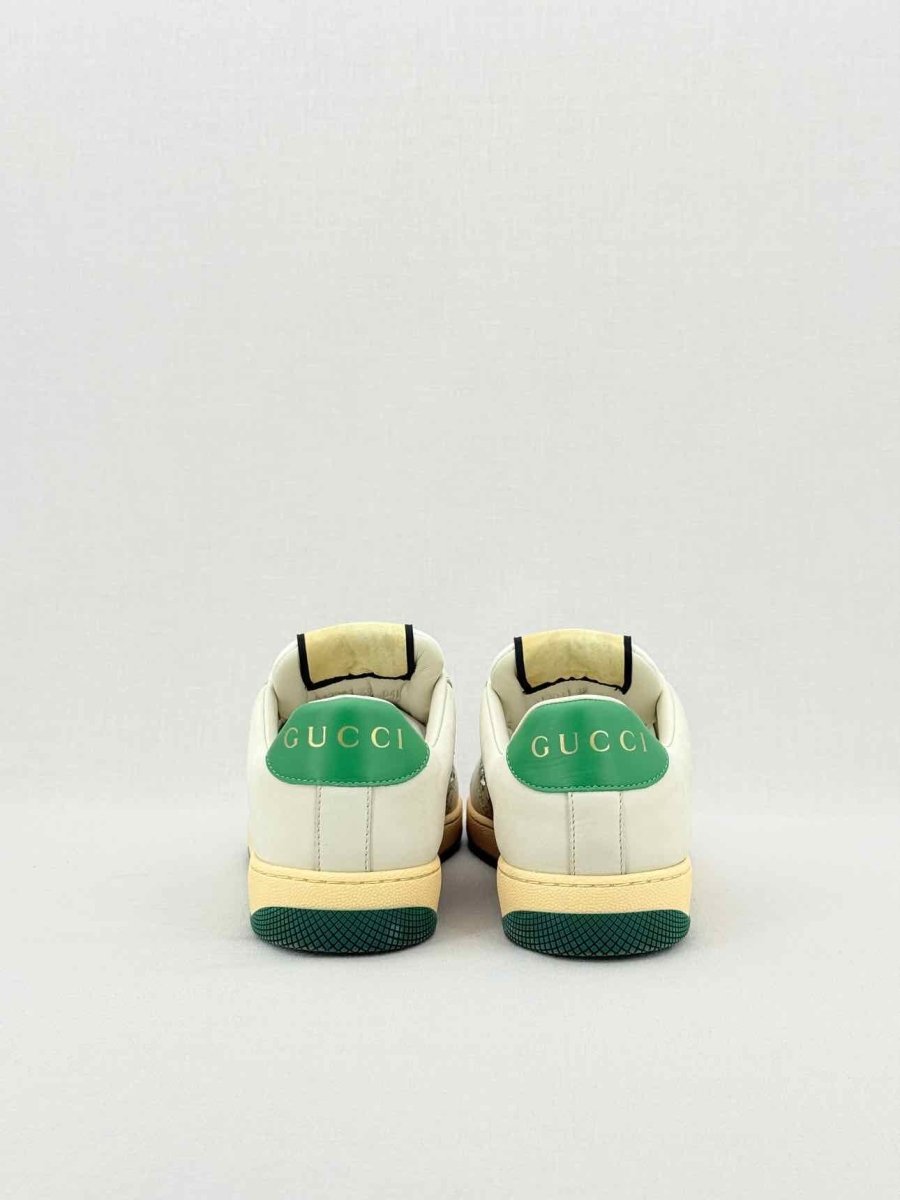 Pre - loved GUCCI Screener Beige & Brown Size EU 39 Sneakers at Reems Closet