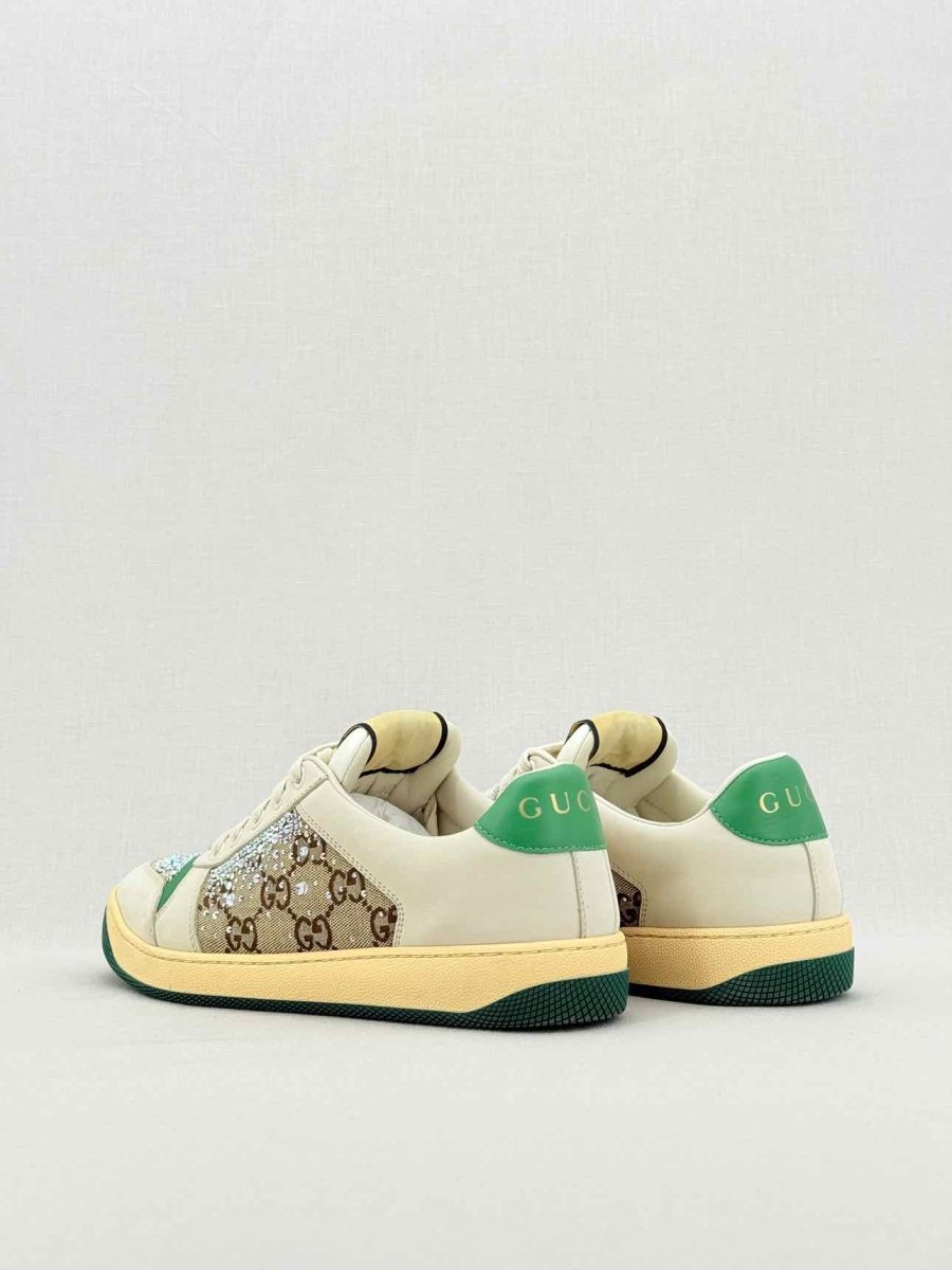 Pre - loved GUCCI Screener Beige & Brown Size EU 39 Sneakers at Reems Closet