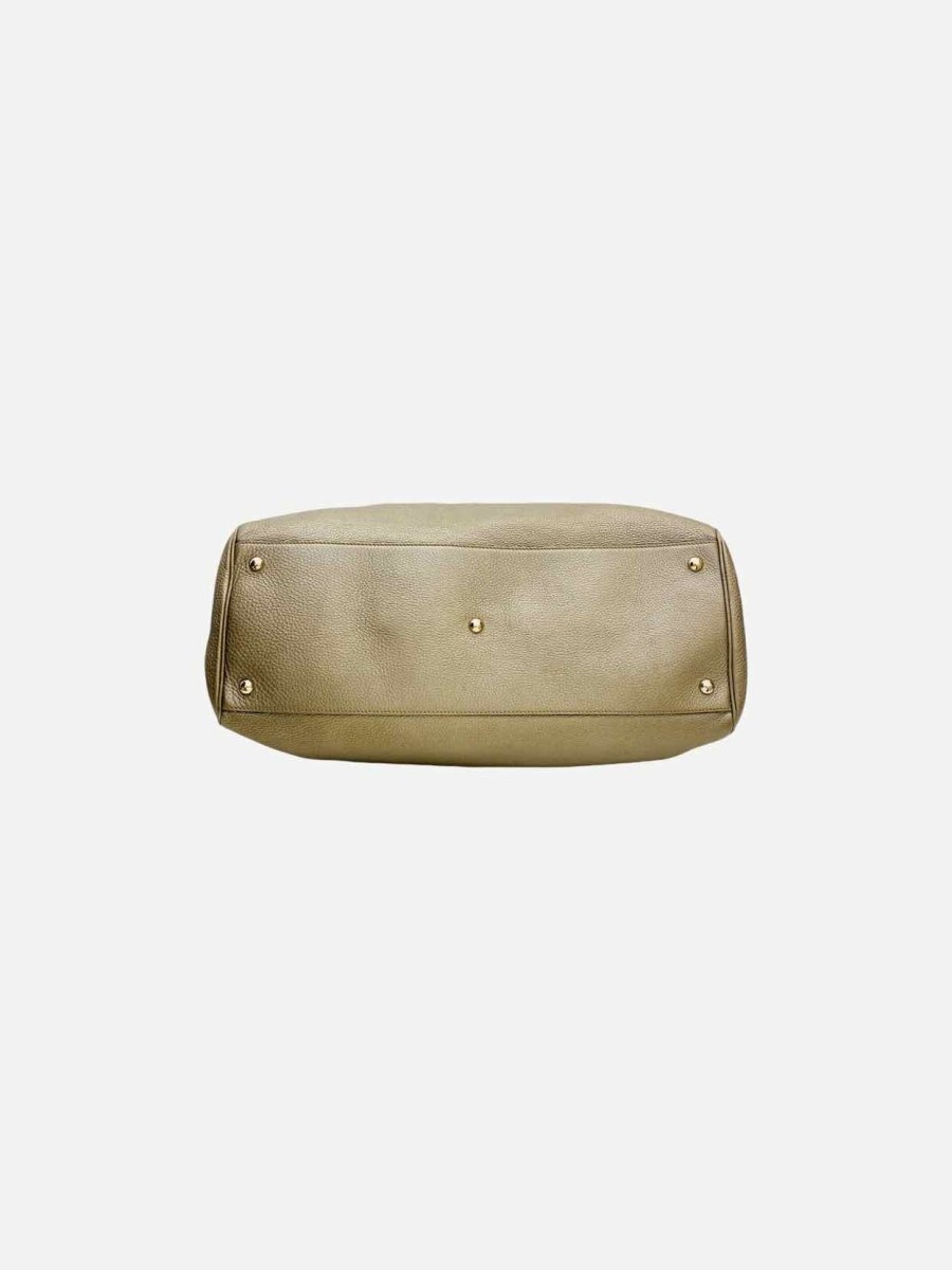 Pre - loved GUCCI Shopper Metallic Beige Top Handle at Reems Closet