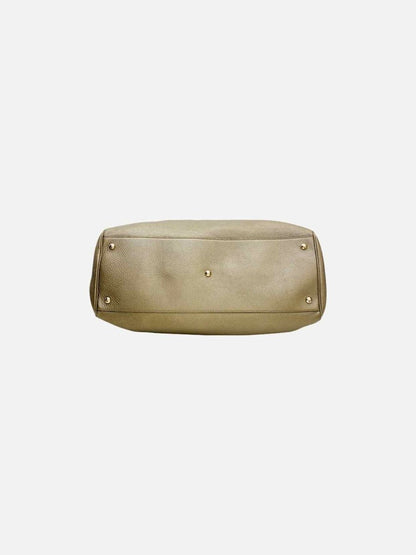 Pre - loved GUCCI Shopper Metallic Beige Top Handle at Reems Closet