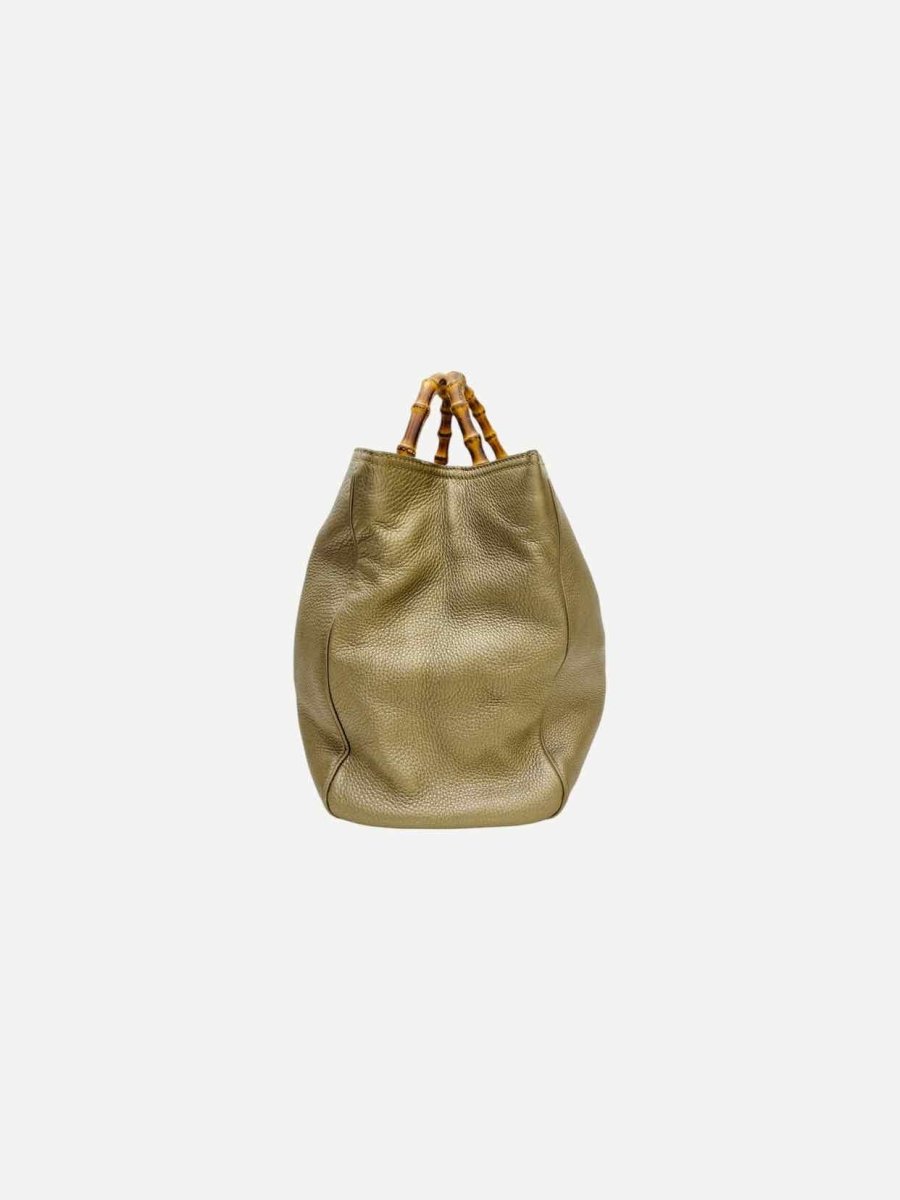 Pre - loved GUCCI Shopper Metallic Beige Top Handle at Reems Closet