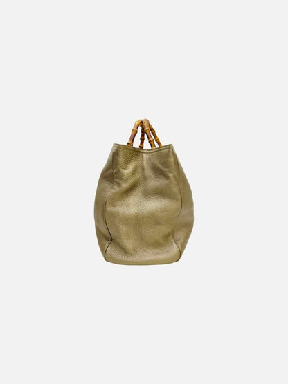 Pre - loved GUCCI Shopper Metallic Beige Top Handle at Reems Closet