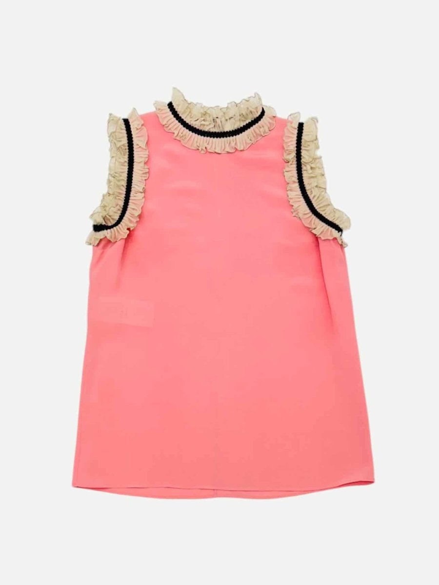 Pre - loved GUCCI Sleeveless Pink Top at Reems Closet